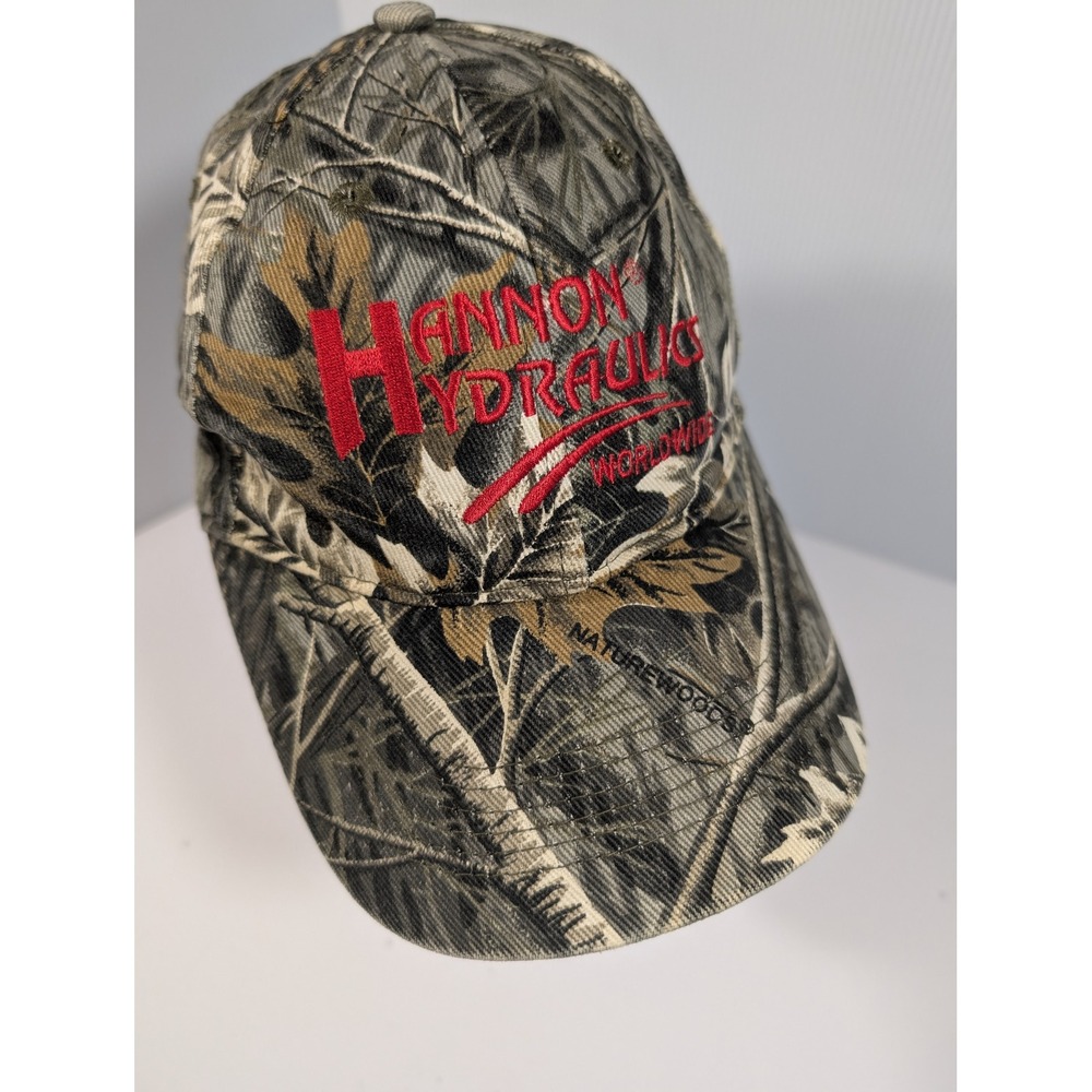 Vintage Daystone Hannon Hydraulics Camo Snapback Hat Naturewoods Camouflage Cap
